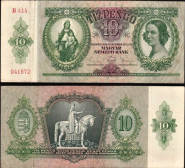*10 maďarských pengő Maďarsko 1936, P100 F-VF - Kliknutím na obrázok zatvorte -